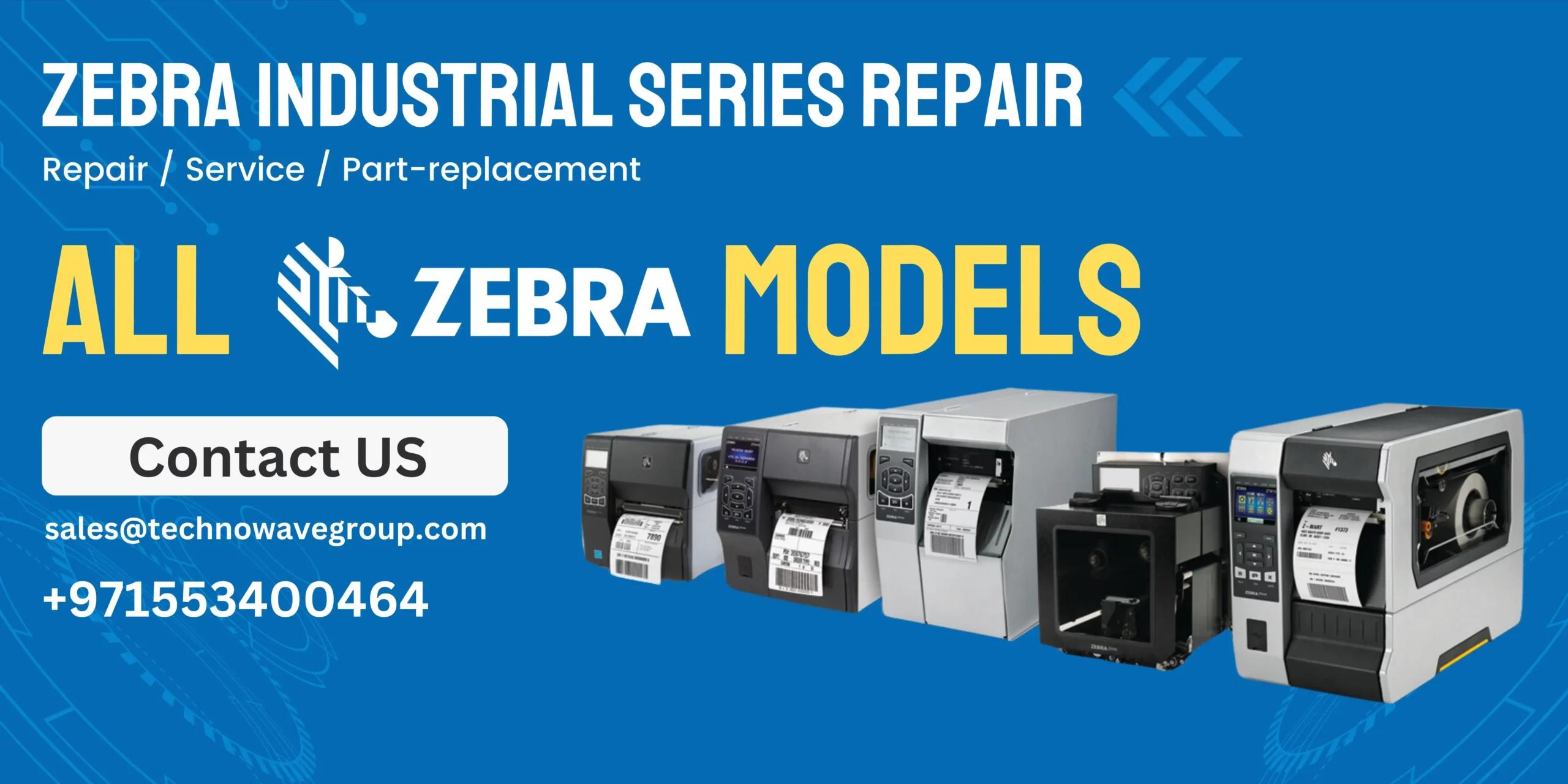 Zebra printer service and replacement parts support