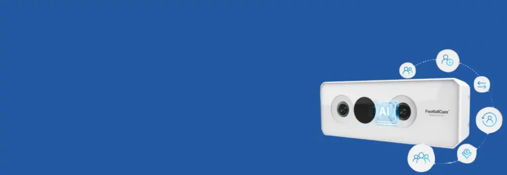 Multiple use case of footfallcam people counting system camera 3d Pro 2 in different environment