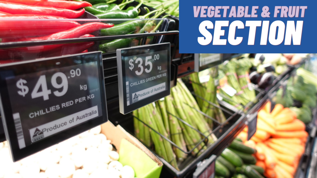 fruits & vegetables shelf labels (Digital Shelf Labels)