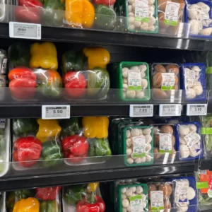 ADCOOP packed vegetables with digital price labels