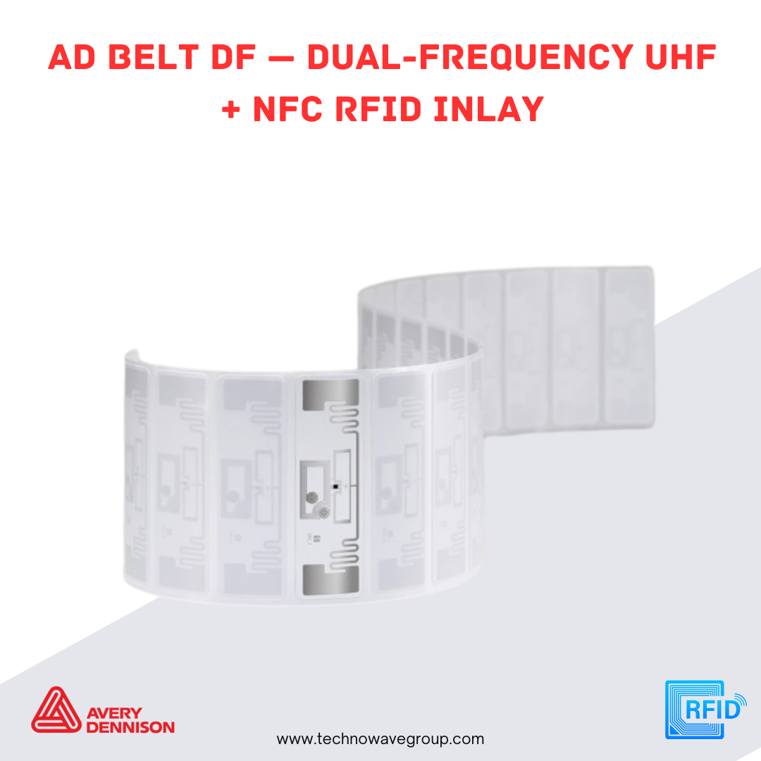 AD Belt DF dual-frequency RFID + nfc inlay 73×23 mm