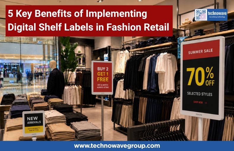 Image showing Digital Shelf Labels in Fashion Retail store