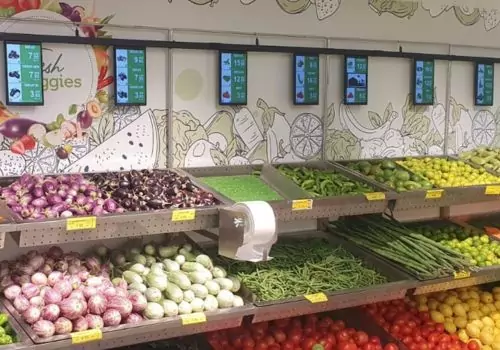 LCD ESL for vegetables