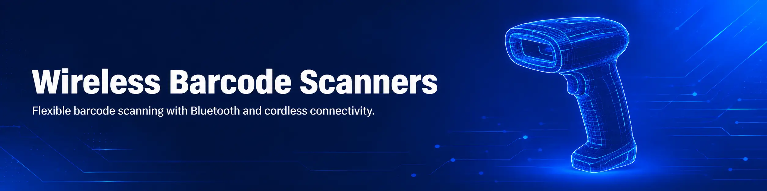 Wireless barcode scanners with Bluetooth and cordless connectivity for flexible barcode scanning