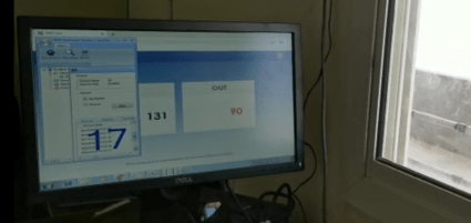 RFID labour tracking entrance at construction site