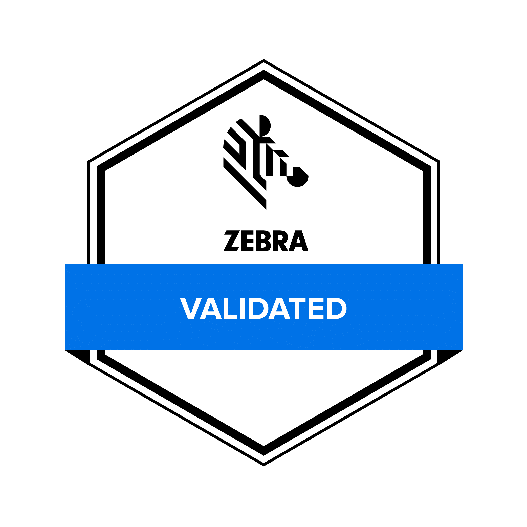 Zebra validated solution badge